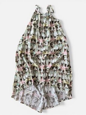 Paper Wings Dog Print High Low Dress size 7